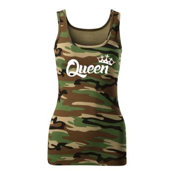 DRAGOWA női atlétapólók queen, camouflage 180g/m2 kép