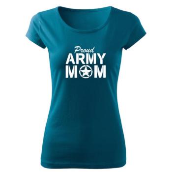 DRAGOWA női póló army mom, petrol blue 150g/m2 kép