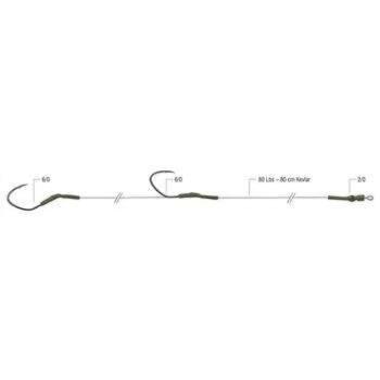 Dreadcat catfish rig with 2 hooks hakami double win 2 hooks 6/0 8... kép