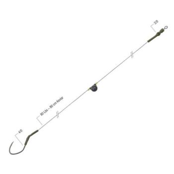 Dreadcat catfish rig with rattle rattle snake hook 4/0 80cm/80lbs... kép