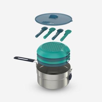 Edénykészlet, inox, 4 személyes, 2,4 l - MH100 Quechua kép