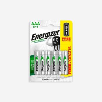 Elem, tölthető, HR3, 5+1db - AAA 700mAh Energizer kép