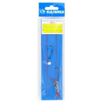 Előke T-Swivel BDL8 surfcasting horgászathoz, 2 db N°4 horoggal Flashmer kép