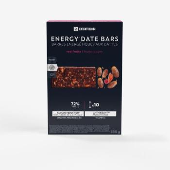 Energiaszelet, datolyás-piros gyümölcsös, 10x35 g Decathlon kép