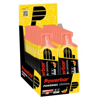 Energiazselé Powergel, eper, banán, 41 g, 24 db Powerbar kép