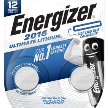 Energizer gombelem CR2016 Ultimate Lithium BP2, 2db kép