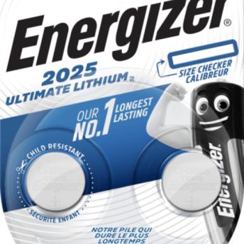 Energizer gombelem CR2025 Ultimate Lithium BP2, 2db kép