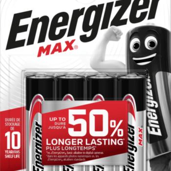 Energizer MAX alkálium elem AA/4 LR6 FSB4, 4db kép