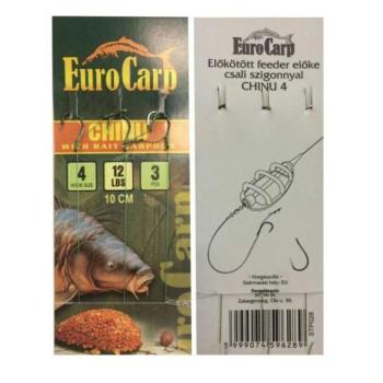 Eurocarp Előkötött feeder előke csaliszigonnyal Chinu-4; 10 cm; 12 lbs kép