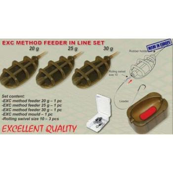 Extra Carp method Feeder Inline-kosár szett + töltő,forgók. kép