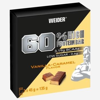 Fehérjeszelet 60%, vaníliás, 3 db Weider kép