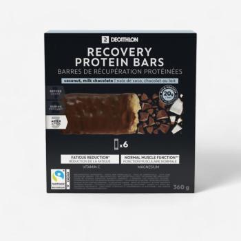 Fehérjeszelet, regenerálódáshoz, csoki-kókusz, 6 db Decathlon kép