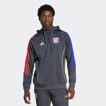 Felnőtt melegítőfelső, kapucnis - Olympique Lyonnais 25/26 Adidas kép