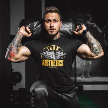 Férfi fitness póló Iron Aesthetics Force, fekete kép