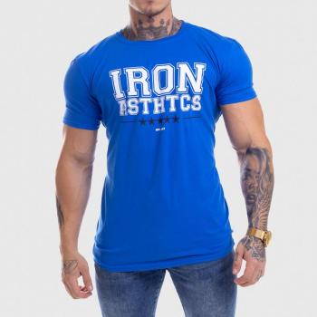 Férfi fitness póló Iron Aesthetics VARSITY, kék kép