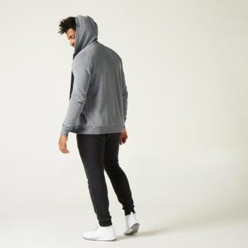 Férfi fitnesz kapucnis pulóver, cipzáros - 100-as Domyos kép