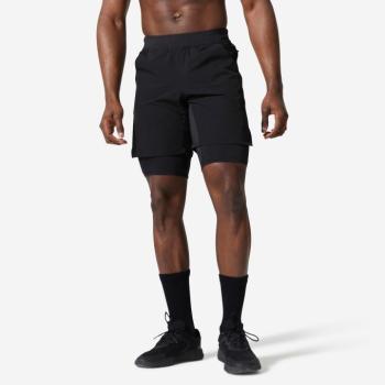 Férfi fitnesz rövidnadrág, 2 az 1-ben, légáteresztő Domyos kép
