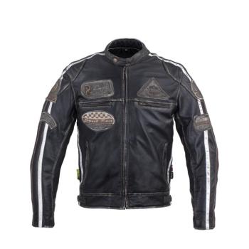 Férfi motoros bőrkabát W-TEC Sheawen Vintage  fekete  3XL kép