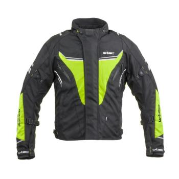 Férfi motoros kabát W-TEC Brandon  6XL  fekete-fluor sárga kép