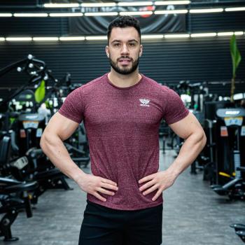 Férfi sportpóló Iron Aesthetics Regenerate, bordó kép