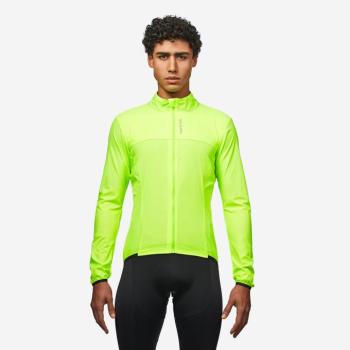 Férfi széldzseki országúti kerékpározáshoz, Racer Ultralight, sárga Van Rysel kép