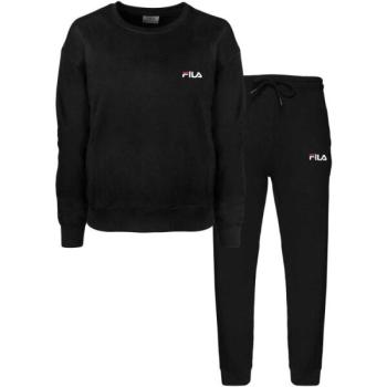 Fila BRUSHED COTTON FLEECE CREW Női pizsama, fekete, méret kép