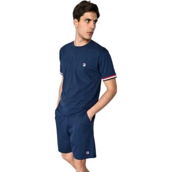 Fila JERSEY STRETCH SS T-SHIRT FRENCH TERRY HORTS PYJAMAS M Férfi pizsama, sötétkék, méret kép