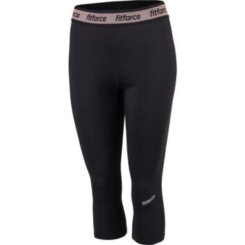 Fitforce FEMY Női háromnegyedes legging sportoláshoz, fekete, méret kép