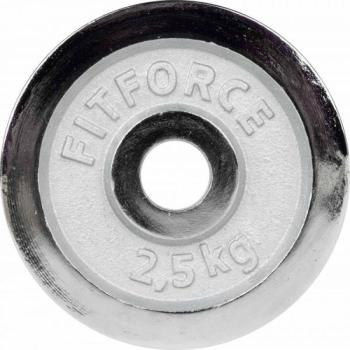 Fitforce SÚLYZÓTÁRCSA 2,5KG CHROM 30MM Súlyzótárcsa, ezüst, méret kép