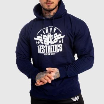 Fitness  cipzár nélküli pulóver Iron Aesthetics Force, navy kép