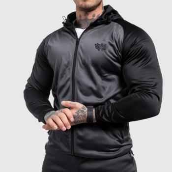 Fitness cipzáros pulóver Iron Aesthetics SLEEVE, szürke kép