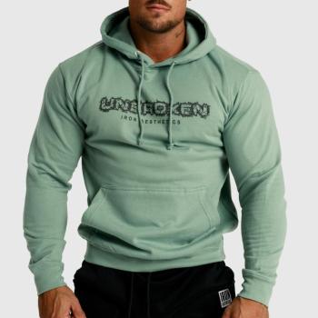 Fitness pulóver cipzár nélkül Iron Aesthetics Unbroken, dusty green kép