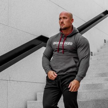 Fitness pulóver cipzár nélkül Iron Aesthetics Unbroken, szürke kép