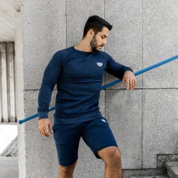 Fitness pulóver Iron Aesthetics Light Soft, navy kép