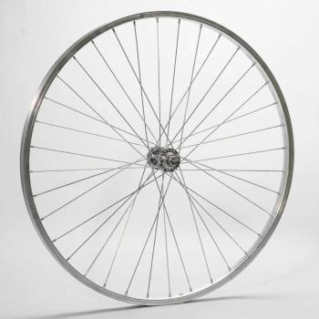 FK 26&#039;&#039; MTB E.alu abr.acél agy ezüst tengelyvég anyával + alátéttel kép