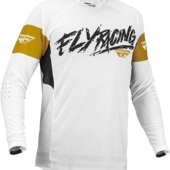 Fly Racing dres Evolution DST, 2023 bílá/zlatá/černá kép