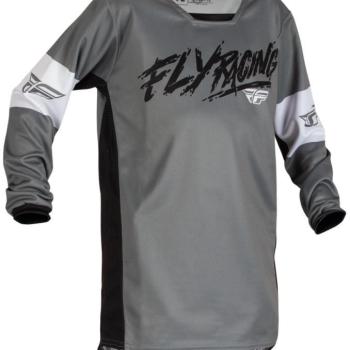 Fly Racing dres Kinetic Khaos, 2023 dětské šedá/černá/bílá kép