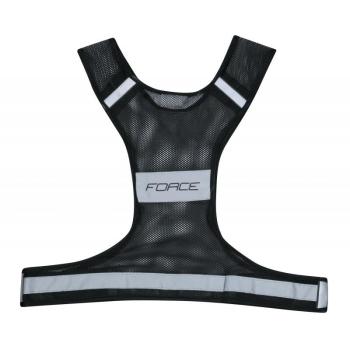 FORCE-REFLECTIVE VEST SAFE VELCRO Fekete kép