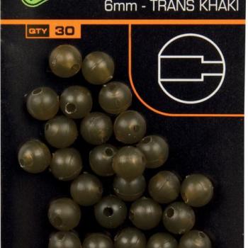 FOX Edges Tapered Bore Beads 6 mm Trans Khaki 30db kép