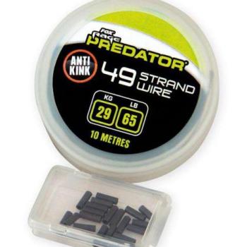 Fox rage predator 49-strand steel wire 65lb/29kg x 10m inc crimps... kép