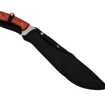 Foxter machete típusú kés, 47 cm, fa nyéllel, pengeburkolattal kép