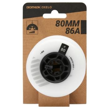 Freeride görkorcsolyakerék 80 mm, 86A, 4 db, fehér Oxelo kép