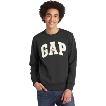 GAP CREWNECK LOGO Férfi pulóver, sötétszürke, méret kép