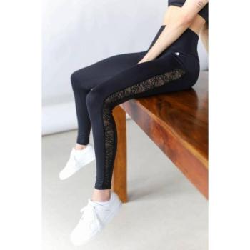 GOLDBEE LACE LINE Női legging, fekete, méret kép