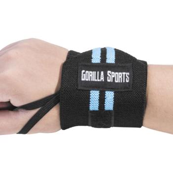 Gorilla Sports Csuklópánt 2 db fekete/kék kép