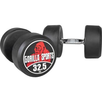 Gorilla Sports Egykezes súlyzó 2 x 32,5 kg  fekete/piros kép