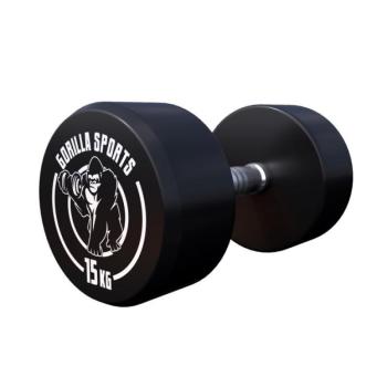 Gorilla Sports Egykezes súlyzó fekete/fehér 15 kg kép