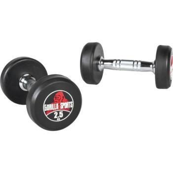 Gorilla Sports Kerek gumi súlyzók 2 x 2,5 kg kép