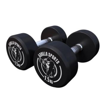 Gorilla Sports Kerek gumi súlyzók 2 x 7,5 kg kép