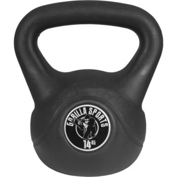 Gorilla Sports Ketlebell műanyag súlyok fekete 14 kg kép